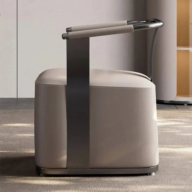 Minimalist Genuine Leather Dining Chair