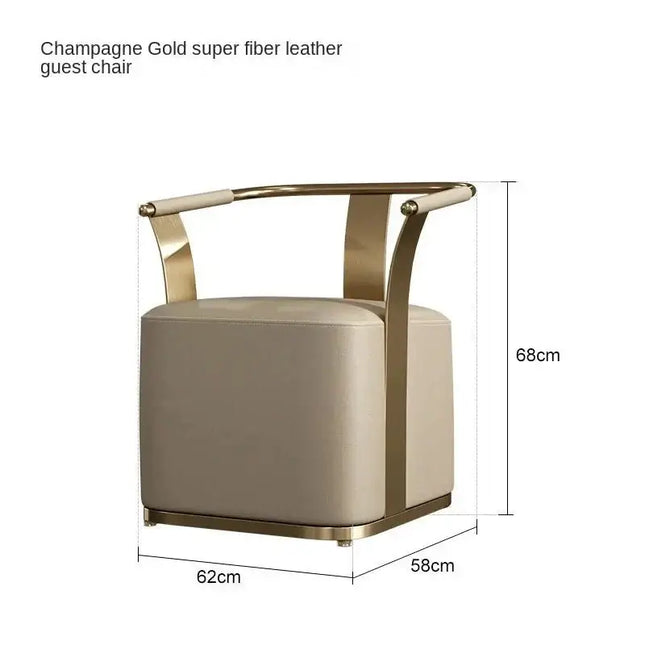Minimalist Genuine Leather Dining Chair
