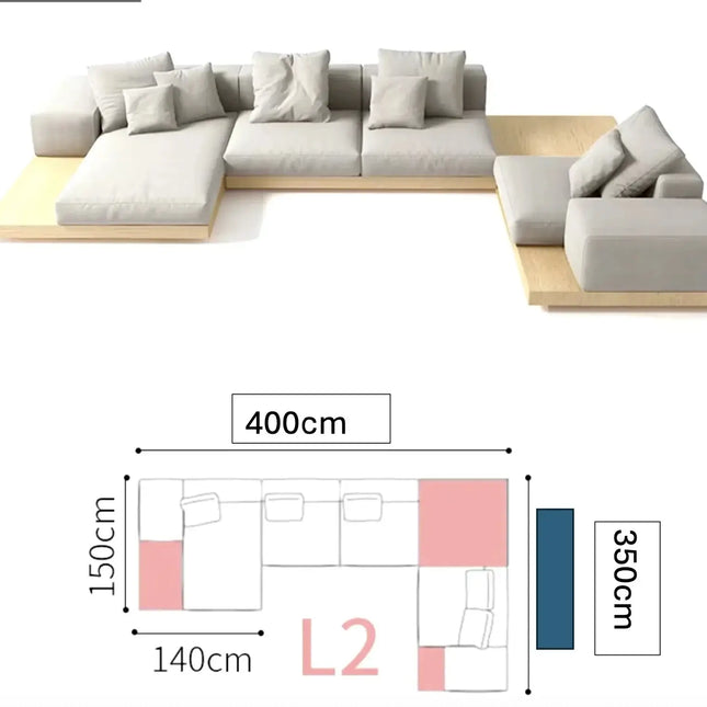 Modular Lounge Cloud Floor Accent Sofa-Sofa Set