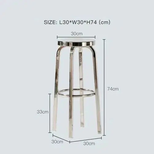 Premium Stainless Steel Bar Stool – Sleek & Durable-Bar Stools