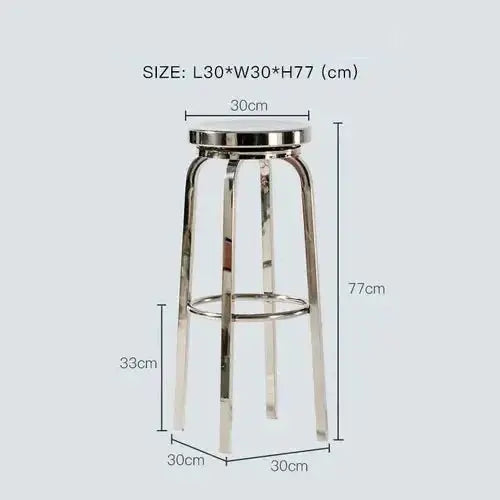 Premium Stainless Steel Bar Stool – Sleek & Durable-Bar Stools