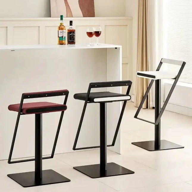 Relaxing Swivel Adjustable Height Bar Chair – Comfort Meets Modern Functionality-Bar Stools