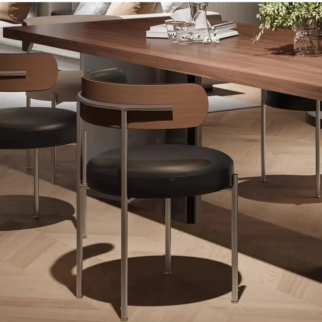 Retro Solid Wood Antique Walnut Dining Table Set – Timeless Craftsmanship-Dining Tables