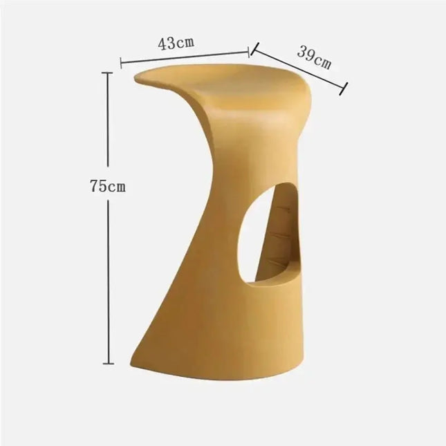S-Shaped Art Bar Chair – Sculptural Style Meets Elevated Comfort-Bar Stools