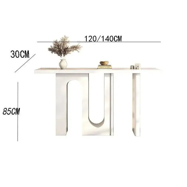 Simple Solid Wood U Shaped Console Table-Console Tables