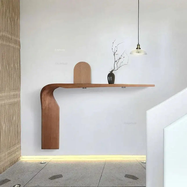Solid Wood Trunk-Style Console Table-Console Tables