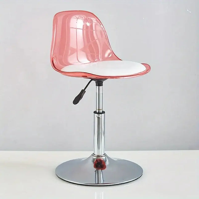 Transparent Acrylic Bar Chair – Adjustable Height &amp; 360° Swivel Elegance-Bar Stools
