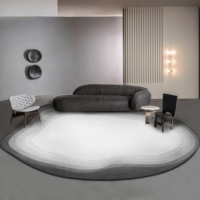 ChandelierDecor - Italian Designer Oval Linear Rug: A Statement of Luxury and Style