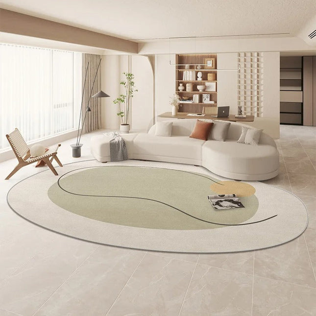 ChandelierDecor - Oval Matisse Crystal Velvet Abstract Dot Linear Black Rug: Art Meets Modern Luxury