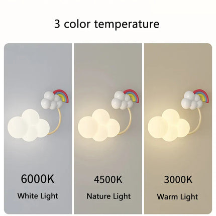 ChandelierDecor - Aeroplane in Clouds Wall Light for Kids Room