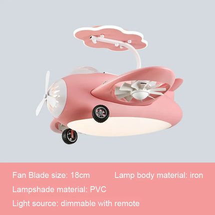 ChandelierDecor - Whimsical Airplane Ceiling Light with Fan – Perfect for Kids Rooms