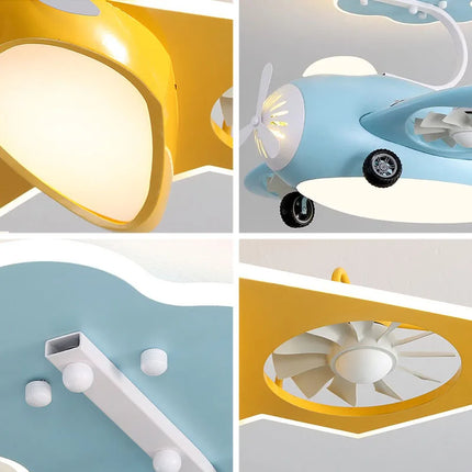 ChandelierDecor - Whimsical Airplane Ceiling Light with Fan – Perfect for Kids Rooms