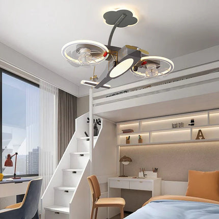 ChandelierDecor - Airplane Fan Light for Kids Bedroom