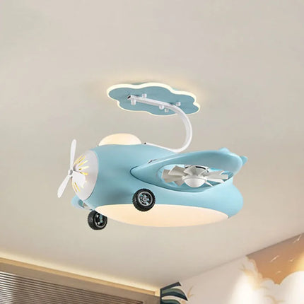 ChandelierDecor - Whimsical Airplane Ceiling Light with Fan – Perfect for Kids Rooms