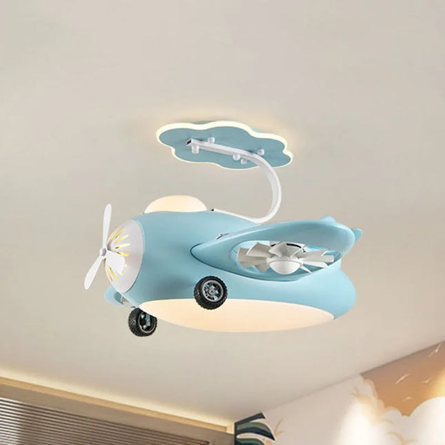 ChandelierDecor - Whimsical Airplane Ceiling Light with Fan – Perfect for Kids Rooms