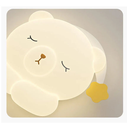 ChandelierDecor - Bear Sleeping in Moon Cap Ceiling Light for Kids Room
