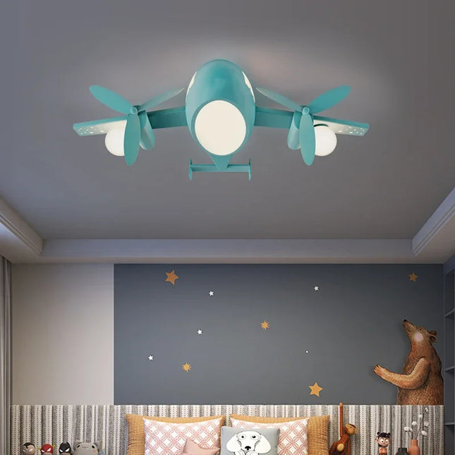 ChandelierDecor - Aeroplane Lustre Ceiling Light for Kids Room