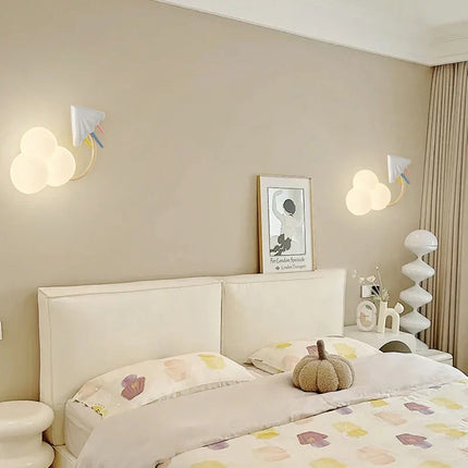 ChandelierDecor - Aeroplane in Clouds Wall Light for Kids Room