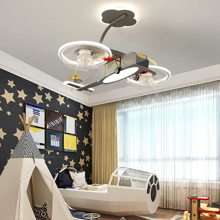 ChandelierDecor - Airplane Fan Light for Kids Bedroom