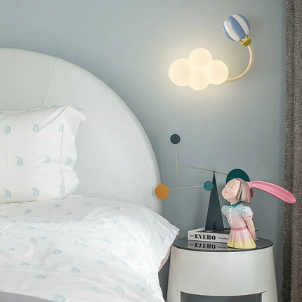 ChandelierDecor - Aeroplane in Clouds Wall Light for Kids Room