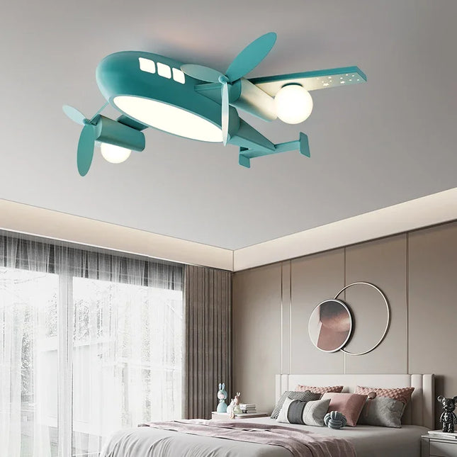 ChandelierDecor - Aeroplane Lustre Ceiling Light for Kids Room