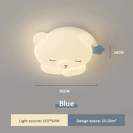 ChandelierDecor - Bear Sleeping in Moon Cap Ceiling Light for Kids Room