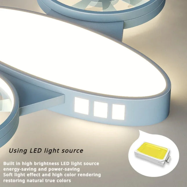 ChandelierDecor - Mounted Aeroplane Ceiling Light & Fan