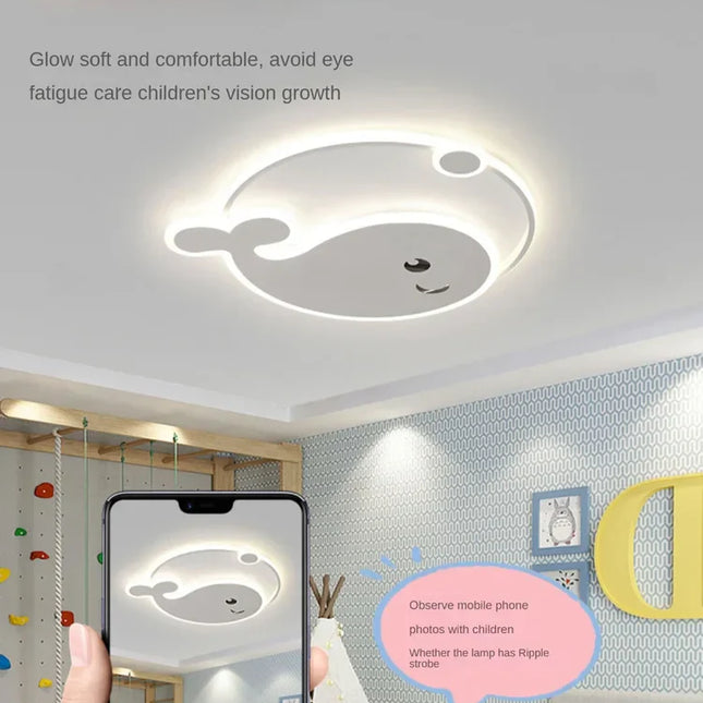 ChandelierDecor - Dolphin Shape LED Ceiling Light For Kids Room