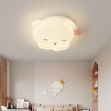 ChandelierDecor - Bear Sleeping in Moon Cap Ceiling Light for Kids Room