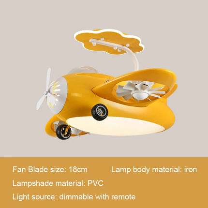 ChandelierDecor - Whimsical Airplane Ceiling Light with Fan – Perfect for Kids Rooms