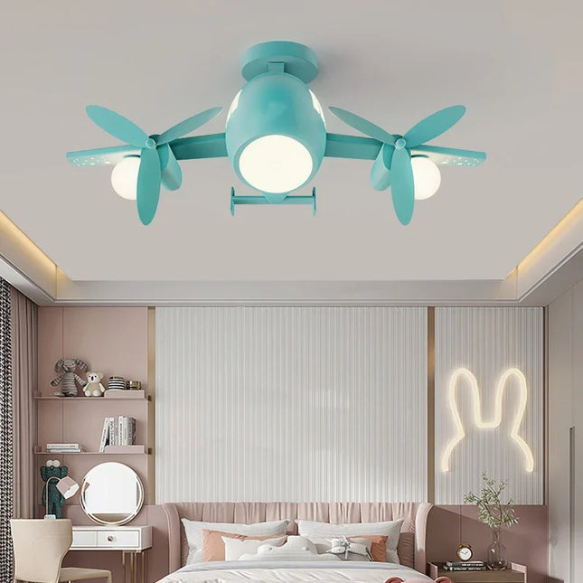 ChandelierDecor - Aeroplane Lustre Ceiling Light for Kids Room