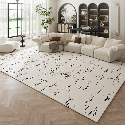 ChandelierDecor - Black & White Stas Net Rug: Modern Sophistication