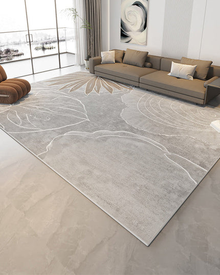 ChandelierDecor - Minimalistic Floral Maze Rug: Modern Sophistication
