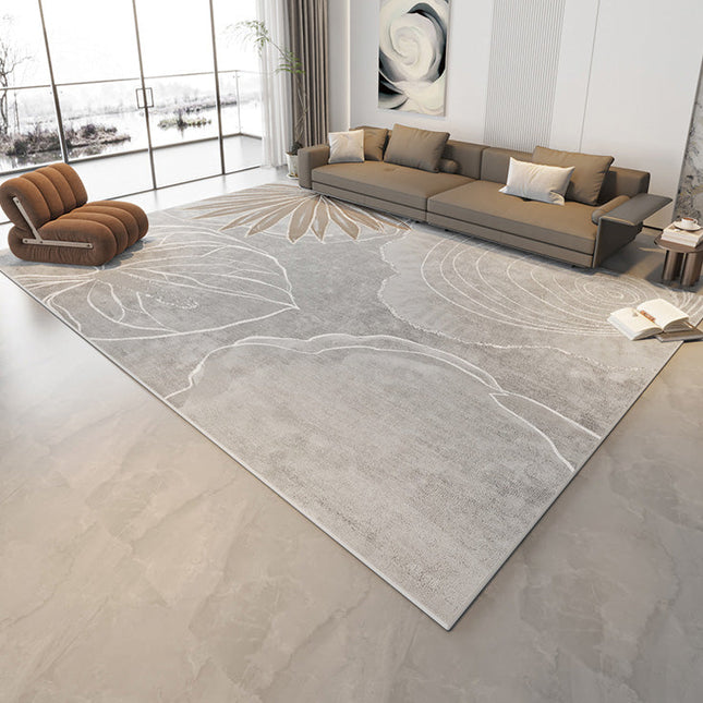 ChandelierDecor - Minimalistic Floral Maze Rug: Modern Sophistication