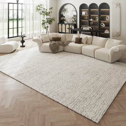 ChandelierDecor - Minimalistic White Maze Rug: Modern Sophistication