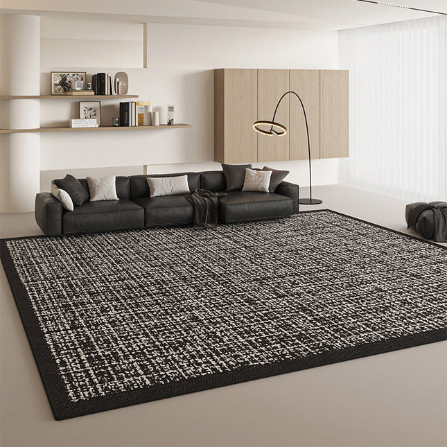 ChandelierDecor - Black Net Rug: Modern Sophistication for Contemporary Spaces