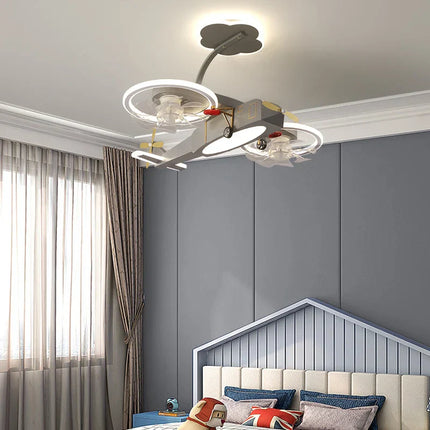 ChandelierDecor - Airplane Fan Light for Kids Bedroom