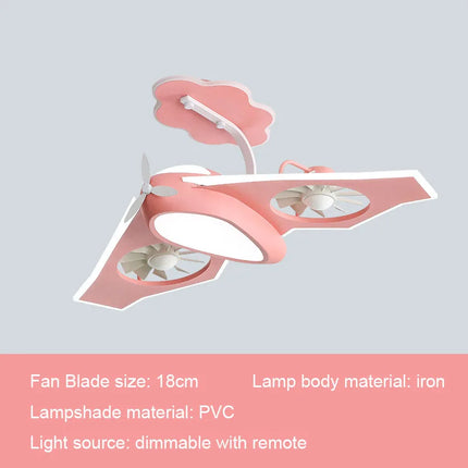ChandelierDecor - Whimsical Airplane Ceiling Light with Fan – Perfect for Kids Rooms