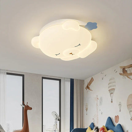 ChandelierDecor - Bear Sleeping in Moon Cap Ceiling Light for Kids Room