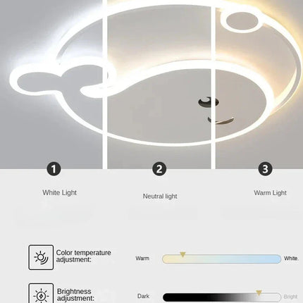 ChandelierDecor - Dolphin Shape LED Ceiling Light For Kids Room