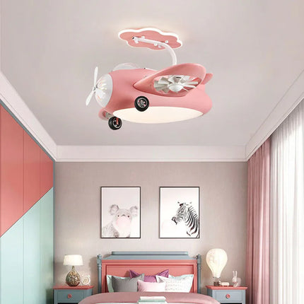 ChandelierDecor - Whimsical Airplane Ceiling Light with Fan – Perfect for Kids Rooms