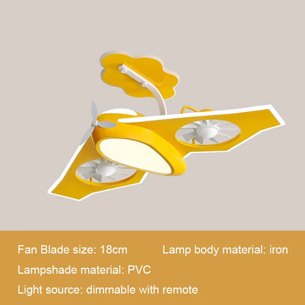 ChandelierDecor - Whimsical Airplane Ceiling Light with Fan – Perfect for Kids Rooms