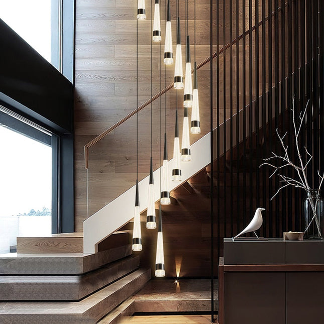 ChandelierDecor - Spiral Cones: Staircase Chandelier - Elegant Lighting