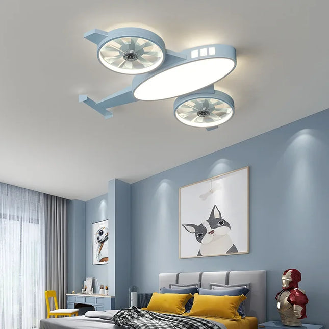ChandelierDecor - Mounted Aeroplane Ceiling Light & Fan