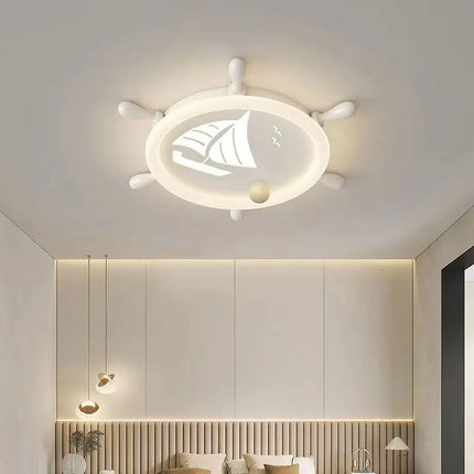 ChandelierDecor - Ship Wheel Steering Ceiling Light for Kids Room