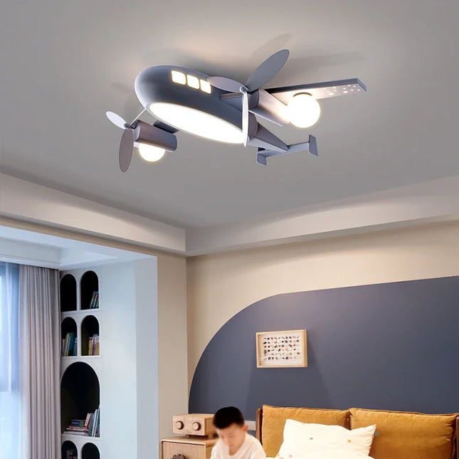 ChandelierDecor - Aeroplane Lustre Ceiling Light for Kids Room