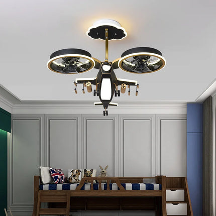ChandelierDecor - Fighter Combat Helicopter Ceiling Light for Kids Room