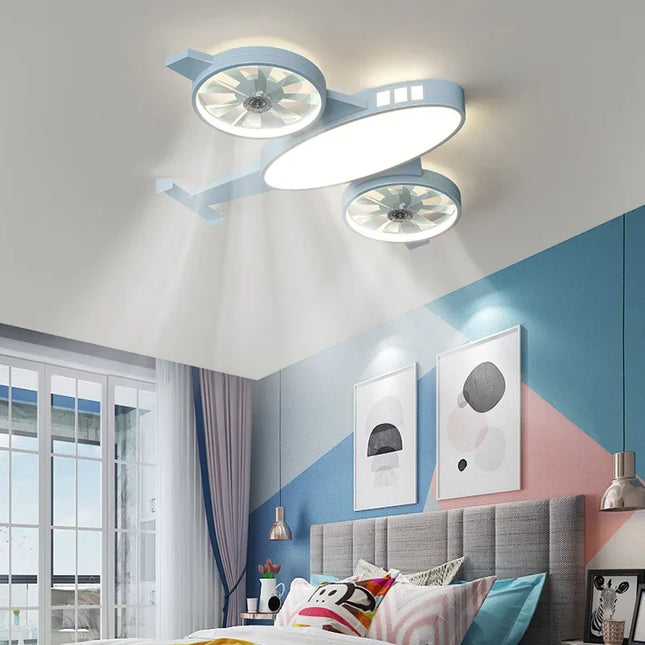 ChandelierDecor - Mounted Aeroplane Ceiling Light & Fan