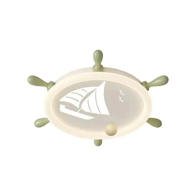 ChandelierDecor - Ship Wheel Steering Ceiling Light for Kids Room
