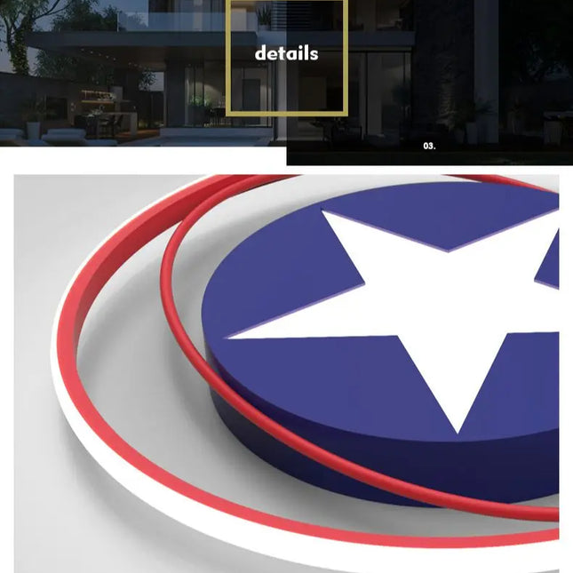 ChandelierDecor - Captain America Ceiling Light for Kids Room